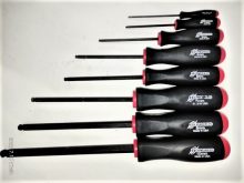 JUEGO DESTORNILLADORES HEXAGONALES PUNTA DE BOLA MARCA BONDHUS 2, 2.5, 3, 4, 5, 6, 8, Y 10mm  PROTANIUM METRICOS HIGH TORQUE STEEL  ProHold Tip