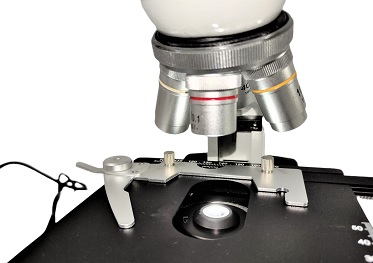 MICROSCOPIO BINOCULAR LUZ LED 4 OBJETIVOS 4X 10X 40X Y 100X OCULARES 10X CARRO MECANICO MARCA OPTIKS 4 - Imagen 3