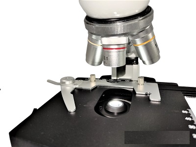 MICROSCOPIO BINOCULAR LUZ LED 4 OBJETIVOS 4X 10X 40X Y 100X OCULARES 10X CARRO MECANICO MARCA OPTIKS 4 - Imagen 7