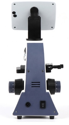 MICROSCOPIO DIGITAL ESCOLAR PEQUEÑO LUZ LED BLANCA REVOLVER TRES OBJETIVOS 10X, 20X 40X MARCA OPTIKS - Imagen 5