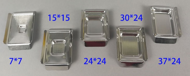 MOLDE HISTOPATOLOGIA MARCA KEDEE ACERO INOXIDABLE 20mm Reusable Embedding Cassettes Base Mold Stainless steel embedded base molds - Imagen 2