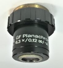 OBJETIVO CARL ZEISS JENA GF PLANACROMATICO  6.3X  0.12  ∞ - A   usado perfecto estado
