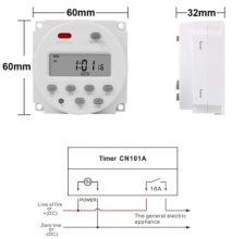 TEMPORIZADOR DIGITAL 7 DIAS 12V DC Y 100-130V AC DIGITAL TIMER SWITCH 7 DAYS WEEKLY PROGRAMMABLE TIME RELAY PROGRAMMER BUILT-IN RECHARGEABLE BATTERY 12V, 100-130VAC
